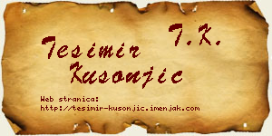 Tešimir Kusonjić vizit kartica